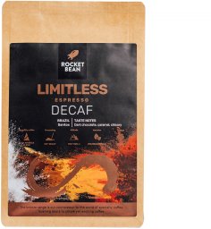 Kawa ziarnista Hard Beans Rocket Bean - kawa ziarnista bezkofeinowa Brazylia Limitless Decaf Espresso 200 g