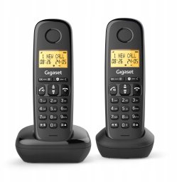 Telefon stacjonarny Gigaset Gigaset Telefon DECT analog Basic 100 DUO czarny