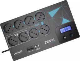 Zasilacz awaryjny UPS ZEN-X Master 800, 800VA, 480W, 8x FR/Schuko