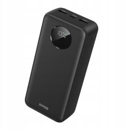 BWOO Power bank 22,5W 30000 mAh z wyświetlaczem LCD czarny