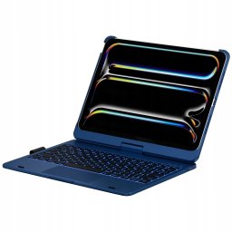 Etui Typecase Flexbook Touch z klawiaturą do iPad Pro 11" 2024/2025 ciemny niebieski