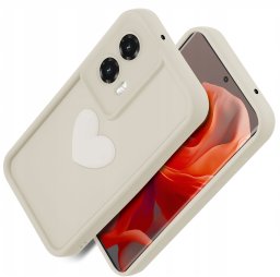 krainaGSM Etui do Motorola Moto G85 5G silikonowe MATOWE serce