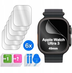 krainaGSM FOLIA do Apple Watch Ultra 3 49mm HYDROŻELOWA OCHRONNA na ekran 3D 6 sztuk