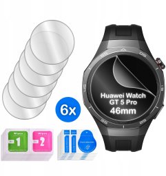 krainaGSM FOLIA do Huawei Watch GT5 Pro 46mm OCHRONNA na ekran 3D 6 sztuk