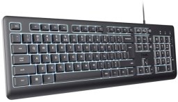 Klawiatura Trust TRUST klawiatura Primo, membranowa, USB-C, podświetlana, czarny