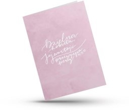 Szaron Kartka składana - Dzielna kobieta - róż