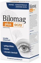 Sanbios BILOMAG_Plus Oczy suplement diety zawierający składniki wspomagające wzrok 75 tabletek