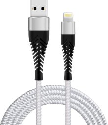 Canyon "Fishbone USB-A to Lightning 30W / 3A / 1.5m" White FUSLIGH15WH (4752243024928)