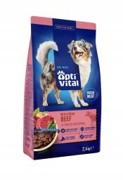 Perfect Fit OptiVital pełnoporcjowa karma sucha dla psów FM z wołowiną 2,4 kg