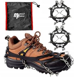 Verk Raczki na buty Kolce na zimę Nakładki Antypoślizgowe 8 Kolców 38-45