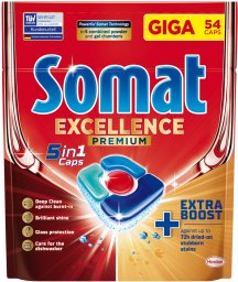 Somat DISHWASHER CAPS SOMAT PREMIUM 5IN1 54PCS