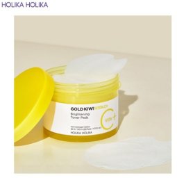 Holika Holika HOLIKA HOLIKA_Gold Kiwi Vita C Plus Brightening Toner Pad rozjaśniające, tonujące płatki do twarzy z witaminą C 80 sztuk