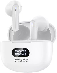 Słuchawki Yesido Słuchawki TWS19 (ENC) Bluetooth 5.3 WHITE / BIAŁY