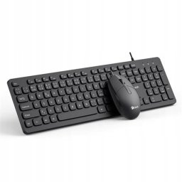 Klawiatura + mysz C-Tech C-TECH Klawiatura KBM-105 przewodowy zestaw combo z myszą USB CZ/SK