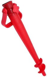 ProBeach BAZA MOCOWANIE DO PARASOLA PLASTIKOWA WKRĘCANA 39CM CZERWONA