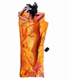 Cocoon Lekki śpiwór podróżny prostokąt 220 x 90 cm 100% Jedwab zachód słońca
