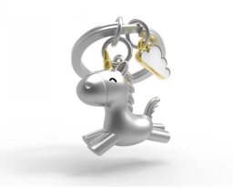 Metalmorphose Brelok do kluczy 3D jednorożec z chmurką