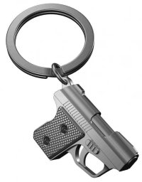 Breloczek Metalmorphose Brelok do kluczy 3D pistolet czarny