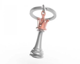 Breloczek Metalmorphose Brelok do kluczy 3D królowa szachowa