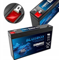 Bluebox MOCNY Akumulator żelowy BLUEBOX 6V 7.2Ah (wymiar 7Ah)