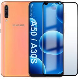 krainaGSM SZKŁO HARTOWANE do Samsung A50 | A30S PEŁNE NA CAŁY EKRAN 5D 9H