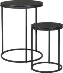 Home Styling Collection Zestaw 2 stolików z marmurowym blatem MARMER