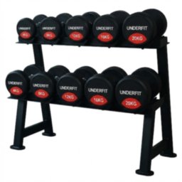 UnderFit Zestaw hantli UF13003 gumowanych 2 x 5-25 kg