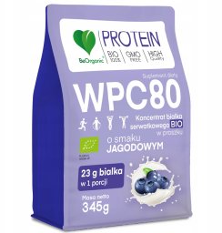 Aliness BeOrganic Białko serwatkowe WPC 80 Jagoda BIO* 345g one size