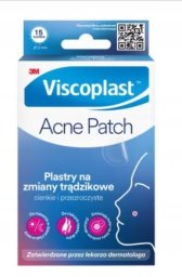Viscoplast Plastry na zmiany trądzikowe VISCOPLAST-3M Acne Patch, Ø 12 mm, 15 szt., pudełko
