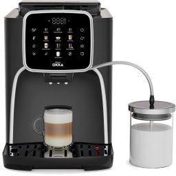 Ekspres do kawy Arzum Arzum Okka Espresso Pro M, fully automatic black/chrome, with milk container
