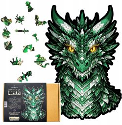 Mruu&Pruu Puzzle Drewniane Smok Mądrości 415 el XXL puzzle smok puzzle drewniane smok