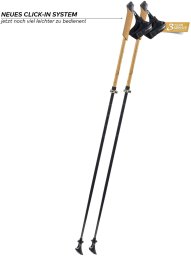 Komperdell Komperdell Bayamo Carbon Vario, fitness equipment black/light brown, 1 pair, 105-125 cm