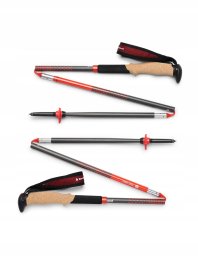 Black Diamond Black Diamond Trekking Poles Pursuit Carbon Z, Fitness Equipment anthracite/orange, 1 pair, 130 cm