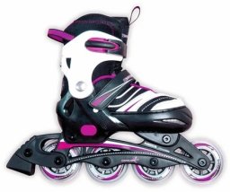 Rolki Muuwmi Authentic rekreacyjne regulowane czarno-białe r. 37-40