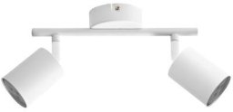 Lampa sufitowa Beliani Lampa spot 2-punktowa NYANDO Metal Biały