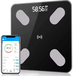 Cooper & Pals Waga łazienkowa elektroniczna bluetooth smart LCD B2017 CZARNA