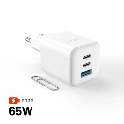 Ładowarka Fixed Mini 1x USB-A 2x USB-C 3.25 A (FIXCG65M-2C1A-WH)