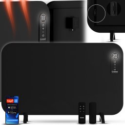 Grzejnik Cronos Grzejnik elektryczny na podczerwień 750W Panel promiennik IR Cronos MT750TWP Full Black WiFi