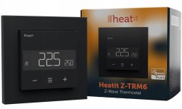 heat it Termostat Heatit Z-TRM6 Black Matt Z-Wave Thermostat 3600W 16A 868,4 Mhz