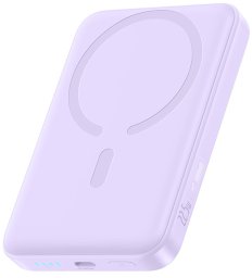 Powerbank Baseus Powerbank indukcyjny 10000mAh 22.5W MagSafe z kablem USB-C 20V/3A 0.3m - fioletowy Powerbank indukcyjny 10000mAh 22.5W MagSafe z kablem USB-C 20V/3A 0.3m - fioletowy