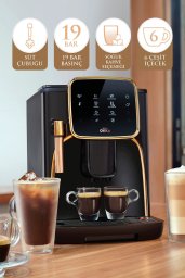 Ekspres ciśnieniowy Arzum Arzum Okka Espresso Pro, fully automatic coffee machine, black/bronze, 1450 watts
