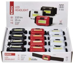 Latarka Emos COB LED przedni latarka 110 lm 3 times AAA 12 szt witryna EMOS P3538 (8592920080344)