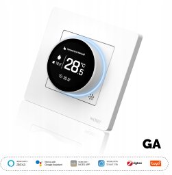 Moes Vieds termostat podłoga woda zawiasami biały ZigBee TUYA ZHT-SR-GA-WH-MS (6974246478494)