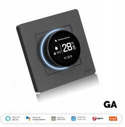 Moes Gridas woda zawór inteligentny termostat ciemny szary ZigBee TUYA ZHT-SR-GA-GY-MS (6974246478487)