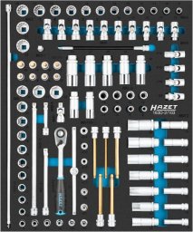 Zestaw narzędzi Hazet Hazet socket set 163D-2/103, size 1/2++ 103 pieces, with HiPer reversible ratchet 3/8"