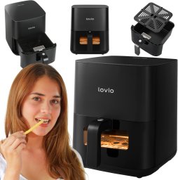 Frytkownica beztłuszczowa FUHAUS Frytkownica beztłuszczowa Air Fryer LOVIO PureFry LVAF001BK