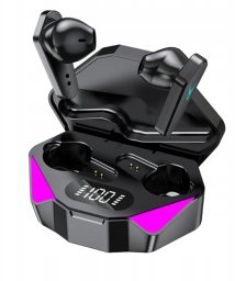 Słuchawki Fineblue Słuchawki dokanałowe douszne gamingowe bluetooth przenośne czarne X15