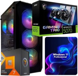 Komputer Adronix ZESTAW GAMINGOWY HELLSTORM R7 7800X3D/32GB/RTX5070/1TB M.2 SSD/W11