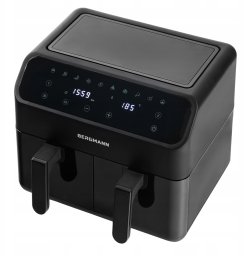 Frytkownica beztłuszczowa BERGMANN Frytkownica Beztłuszczowa Dwukomorowa 8L AIR FRYER BERGMANN 10 PROGRAMÓW