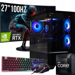 Komputer Adronix PC GAMINGOWY Adronix Quantum i7 32GB DDR5 RTX 5050 8GB 1TB SSD M.2 + MONITOR 27" 100Hz
